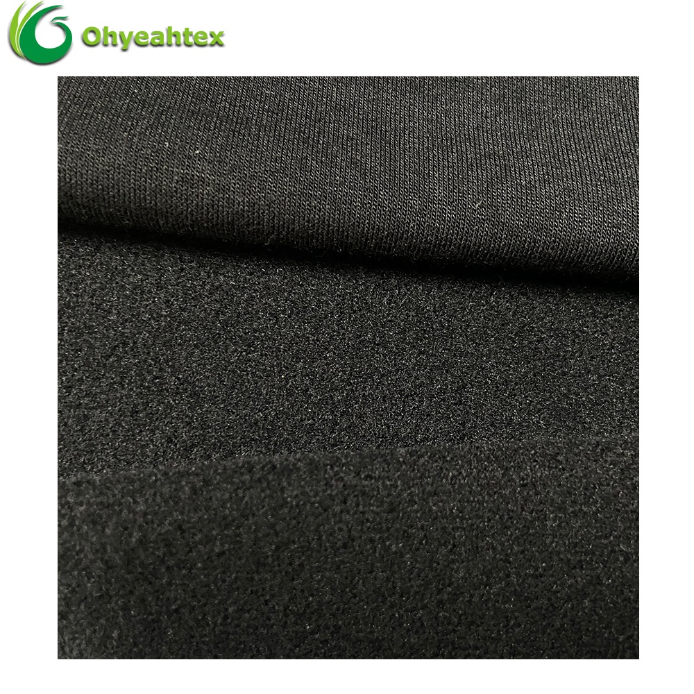 Soft Bamboo Poly Spandex Organic Fleece Fabric For Hoodie